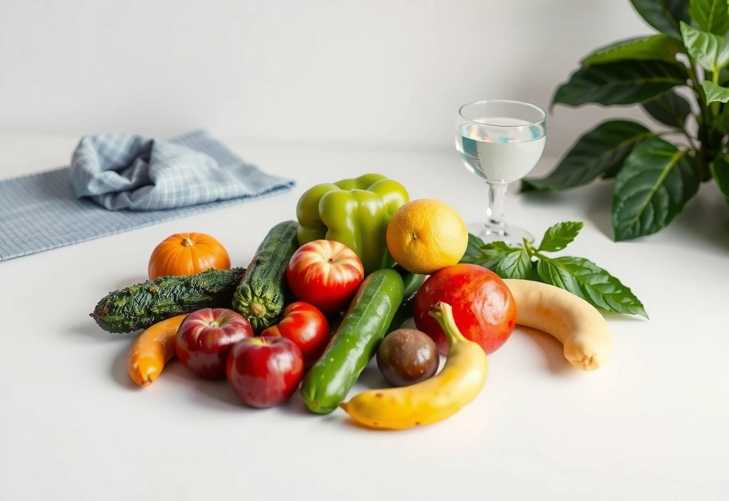 Immagine che rappresenta un approccio olistico alla nutrizione, con elementi di cibo sano, benessere mentale e attività fisica